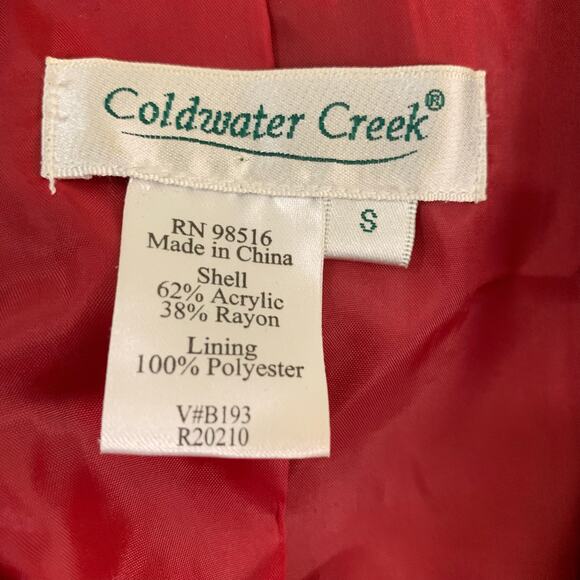 Coldwater Creek Size S Women's Tweed Blazer Jacket Pink Fall Workwear - Picture 11 of 11